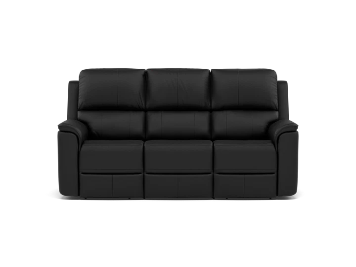 Flexsteel Hank Leather Fully Loaded Zero Gravity Reclining Sofa With Drop Down Table
